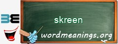 WordMeaning blackboard for skreen